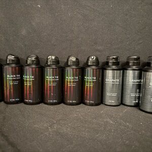 Bath & Body Works Black Tie and Graphite Body Spray 9Set
